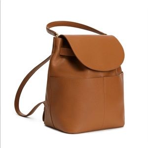 Cuyana Leather Backpack in Caramel